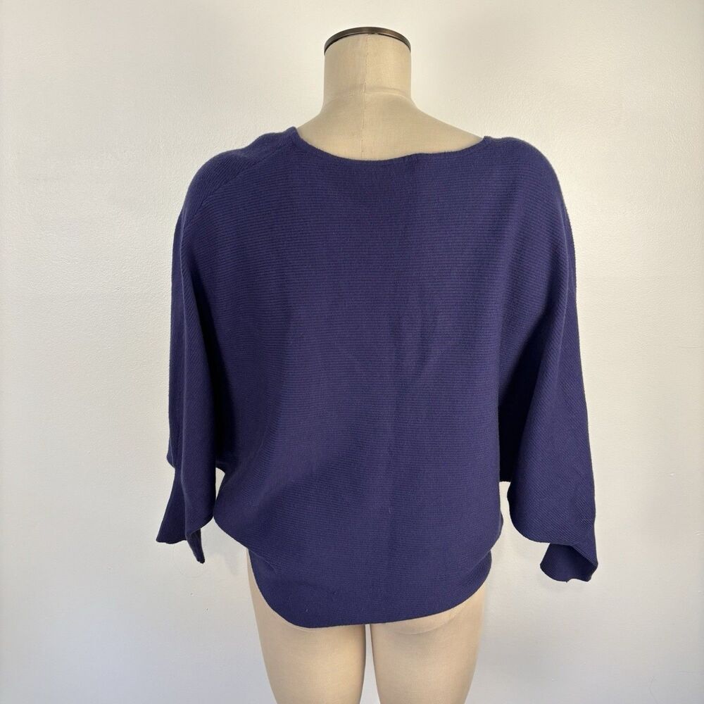 Kerisma Womens Dolman Sleeve Blue Knit Oversized Sweater Top Size S/M - Picture 3 of 7